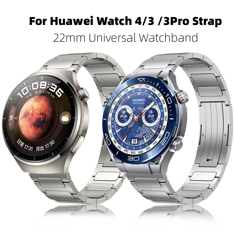 22mm Watch Band for Huawei Watch 4 Watch 4 Pro Titanium Alloy Metal Strap Replacement 22mm Watch Band for Huawei Watch 4 Watch 4 Pro Titanium Alloy Metal Strap Replacement
